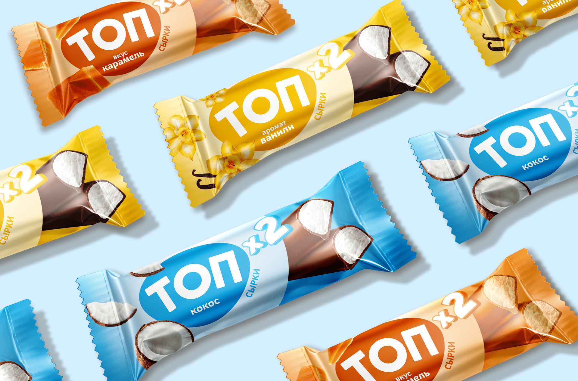 Делай раз, делай два — <br />
новые двойные сырки ТОП image